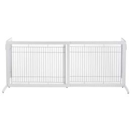 Richell Freestanding "Step-Over" Pet Gate "Large" White 39.8" - 71.3" x 17.7" x 20.1" - R94157