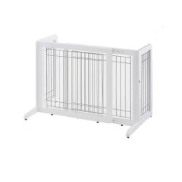 Richell Freestanding Pet Gate "Small Step-Over" White 26.4" - 40.2" x 17.7" x 20.1" - R94156