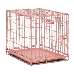 iCrate Single Door Dog Crate (Autumn Matte: Pink, 35.8" x 2" x 34.6": 24" x 18" x 19")