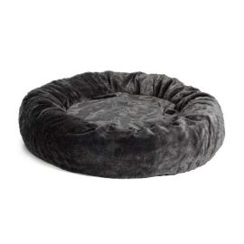 Quiet Time Deluxe Bagel Dog Bed (Autumn Matte: Gray, 35.8" x 2" x 34.6": 28.5" x 28.5" x 8")