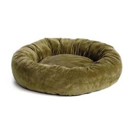 Quiet Time Deluxe Bagel Dog Bed (Autumn Matte: Sage, 35.8" x 2" x 34.6": 28.5" x 28.5" x 8")