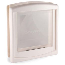 Staywell Plastic Dog Door (Autumn Matte: White, 35.8" x 2" x 34.6": medium)