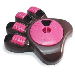 Aikiou Activity Food Center for Dogs (Autumn Matte: Brown / Fuchsia, 35.8" x 2" x 34.6": 14" x 12" x 3")
