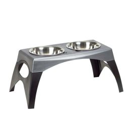 Bergan Elevated Feeder (Autumn Matte: Black / Gray, 35.8" x 2" x 34.6": medium)
