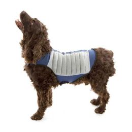 Dog Cooling Jacket (Autumn Matte: Blue/Gray, 35.8" x 2" x 34.6": large)