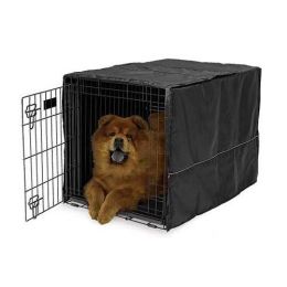 Quiet Time Pet Crate Cover (Autumn Matte: Black, 35.8" x 2" x 34.6": 36" x 23.5" x 24")