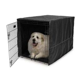 Quiet Time Pet Crate Cover (Autumn Matte: Black, 35.8" x 2" x 34.6": 48.5" x 31" x 31")