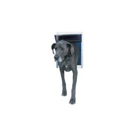Ideal SKU: DDSLWr Deluxe Dog Door (Autumn Matte: White, 35.8" x 2" x 34.6": Extra Extra Large)