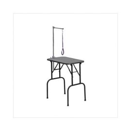 Plywood Grooming Table with Arm (Autumn Matte: Black, 35.8" x 2" x 34.6": 30" x 18" x 32")