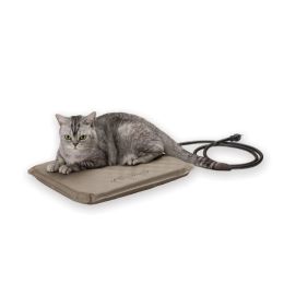 Lectro-Soft Heated Outdoor Bed (Autumn Matte: Tan, 35.8" x 2" x 34.6": small)