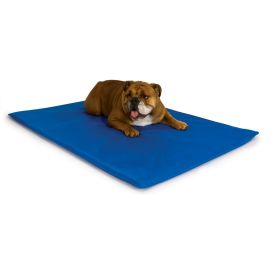 Cool Bed III Thermoregulating Pet Bed (Autumn Matte: Blue, 35.8" x 2" x 34.6": medium)