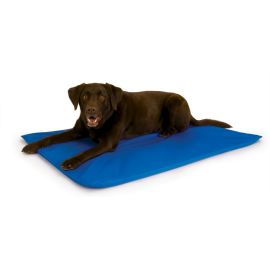 Cool Bed III Thermoregulating Pet Bed (Autumn Matte: Blue, 35.8" x 2" x 34.6": large)