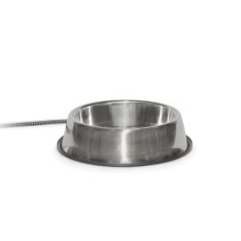 Pet Thermal Bowl (Autumn Matte: Stainless Steel, 35.8" x 2" x 34.6": 13" x 13" x 3.5")