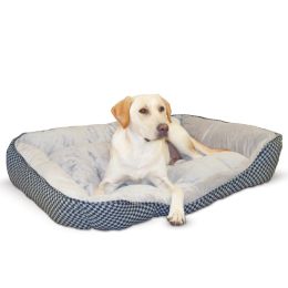Self Warming Lounge Sleeper Square Pet Bed (Autumn Matte: Black, 35.8" x 2" x 34.6": large)