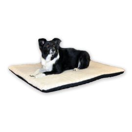 Ortho Thermo Pet Bed (Autumn Matte: White / Green, 35.8" x 2" x 34.6": large)