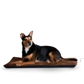 Ortho Thermo Pet Bed (Autumn Matte: Chocolate / Coral, 35.8" x 2" x 34.6": Extra Large)