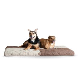 Quilted Memory Dream Pad 0.5" (Autumn Matte: Chocolate / Tan, 35.8" x 2" x 34.6": large)