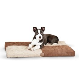 Quilted Memory Dream Pad 1" (Autumn Matte: Chocolate / Tan, 35.8" x 2" x 34.6": small)