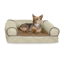 Memory Foam Cozy Sofa Pet Bed (Autumn Matte: White Chocolate, 35.8" x 2" x 34.6": medium)