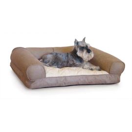 Lazy Sofa Sleeper Pet Bed (Autumn Matte: Tan, 35.8" x 2" x 34.6": small)