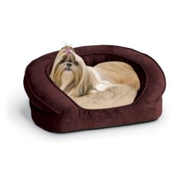 Deluxe Ortho Bolster Sleeper Pet Bed (Autumn Matte: Eggplant, 35.8" x 2" x 34.6": medium)