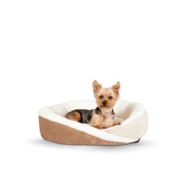 Huggy Nest Pet Bed (Autumn Matte: Tan / Caramel, 35.8" x 2" x 34.6": large)