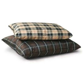 Indoor / Outdoor Single-Seam Pet Bed (Autumn Matte: Tan Plaid, 35.8" x 2" x 34.6": small)