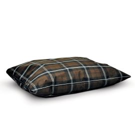 Indoor / Outdoor Single-Seam Pet Bed (Autumn Matte: Brown Plaid, 35.8" x 2" x 34.6": small)