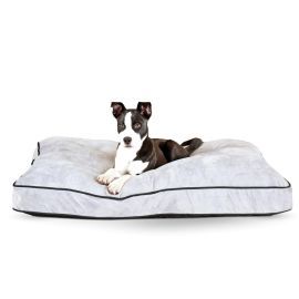 Tufted Pillow Top Pet Bed (Autumn Matte: Gray, 35.8" x 2" x 34.6": large)