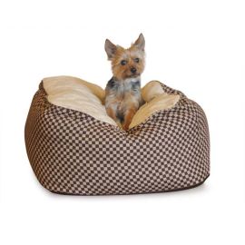 Deluxe Cuddle Cube Pet Bed (Autumn Matte: Brown, 35.8" x 2" x 34.6": small)