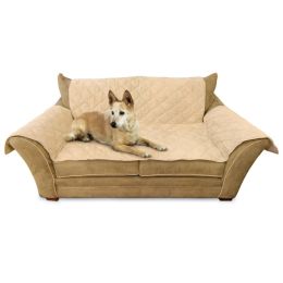 Furniture Cover Loveseat (Autumn Matte: Tan, 35.8" x 2" x 34.6": 26" x 55" seat, 42" x 66" back, 22" x 26" side arms)