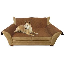 Furniture Cover Loveseat (Autumn Matte: Mocha, 35.8" x 2" x 34.6": 26" x 55" seat, 42" x 66" back, 22" x 26" side arms)