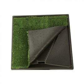 Pet Loo Plush Replacement Grass (Autumn Matte: Green, 35.8" x 2" x 34.6": 17" x 24")