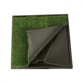 Pet Loo Plush Replacement Grass (Autumn Matte: Green, 35.8" x 2" x 34.6": 24" x 24")