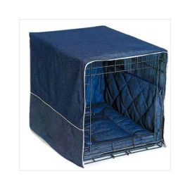 Classic Cratewear Dog Crate Cover (Autumn Matte: Denim, 35.8" x 2" x 34.6": small)