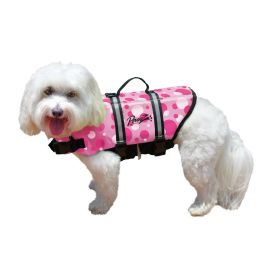 Nylon Dog Life Jacket (Autumn Matte: Pink Bubbles, 35.8" x 2" x 34.6": medium)