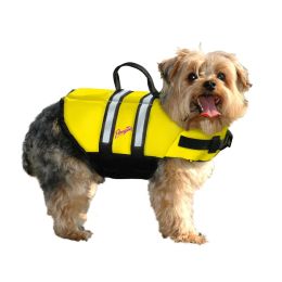 Nylon Dog Life Jacket (Autumn Matte: Yellow, 35.8" x 2" x 34.6": Extra Small)