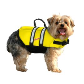 Nylon Dog Life Jacket (Autumn Matte: Yellow, 35.8" x 2" x 34.6": large)