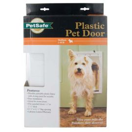 Plastic Pet Door Premium (Autumn Matte: White, 35.8" x 2" x 34.6": medium)