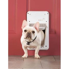 SmartDoor Dog Door (Autumn Matte: White, 35.8" x 2" x 34.6": small)
