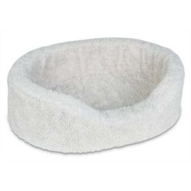 Plush Lounger Dog Bed (Autumn Matte: Natural Berber, 35.8" x 2" x 34.6": large)