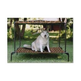 Breezy Bed Outdoor Dog Bed (Autumn Matte: Royale, 35.8" x 2" x 34.6": 48" x 39" x 39")
