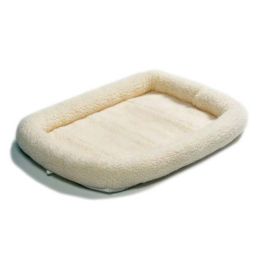 Quiet Time Fleece Dog Crate Bed (Autumn Matte: White, 35.8" x 2" x 34.6": 18" x 12")
