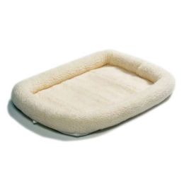 Quiet Time Fleece Dog Crate Bed (Autumn Matte: White, 35.8" x 2" x 34.6": 18" x 12")